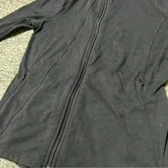 Athleta Criss Cross Hope Jacket Mock Neck Full Zip Black Size S? See Note! - Picture 6 of 10